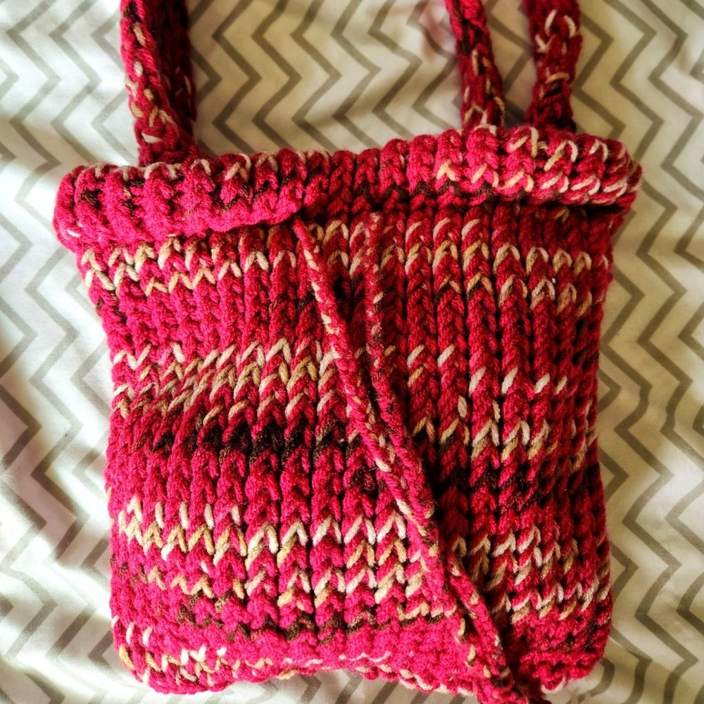 Handbag Pink Multi Hobo Style